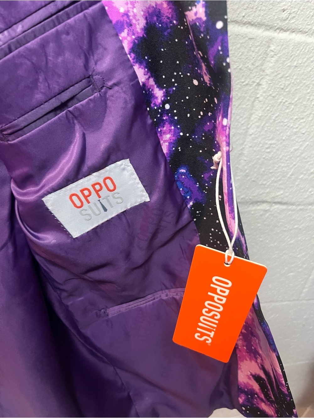 OppoSuits Purple Galaxy Print Blazer - Picture 3 of 9